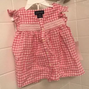 Ralph Lauren pink Gingham dress with bloomers